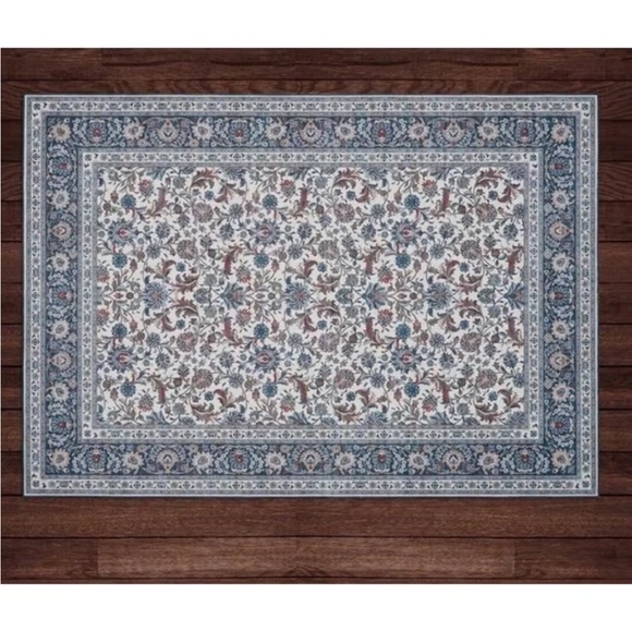 Wyatt & Ash Machine Washable Area Rug, Navy 5 NEW Wyatt & Ash Washable Indoor Area Rug 5\'3\
